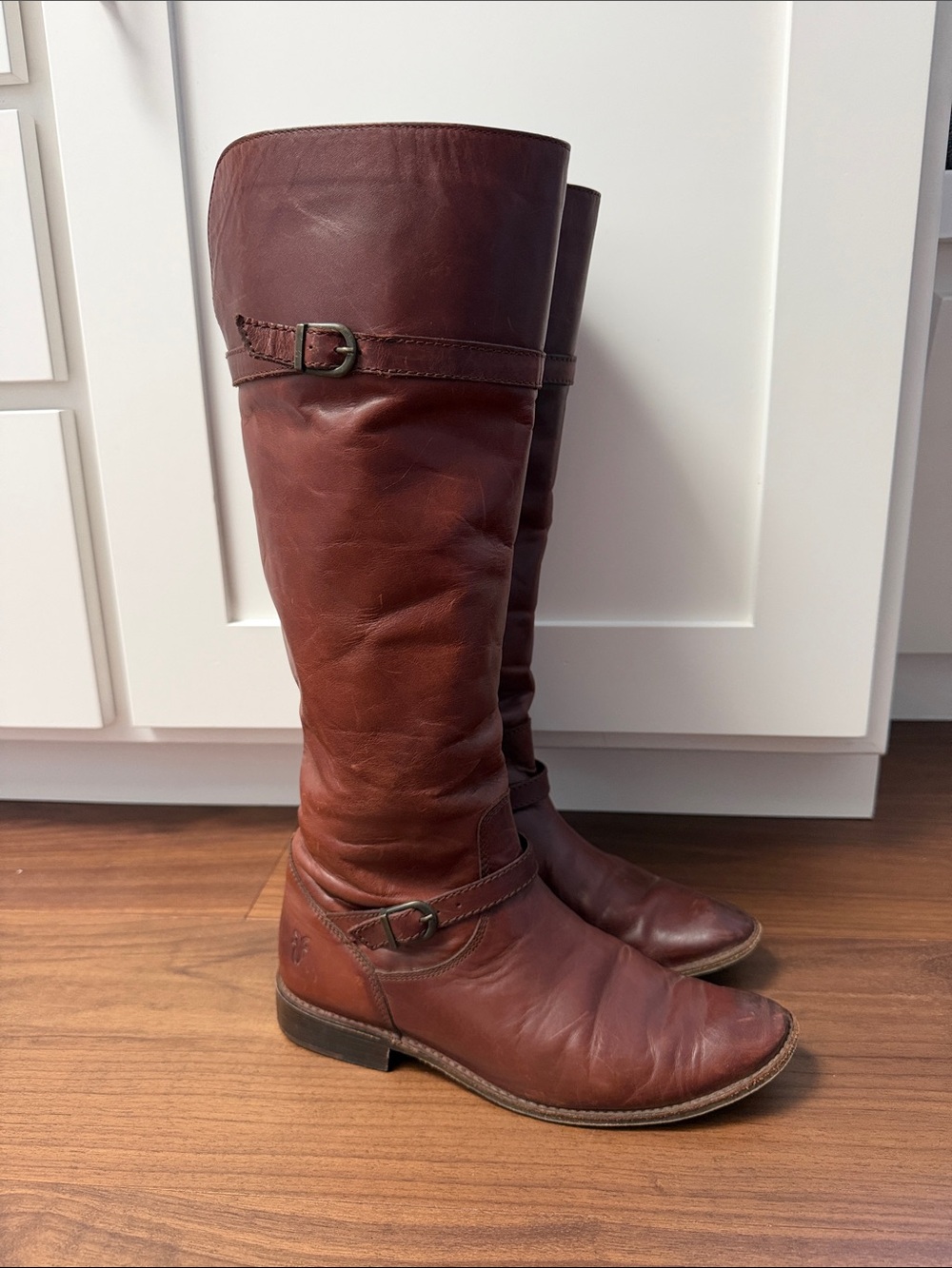 Frye Shirley 77745 Tall Leather Riding Boots in Chestnut Brown women’s 7.5